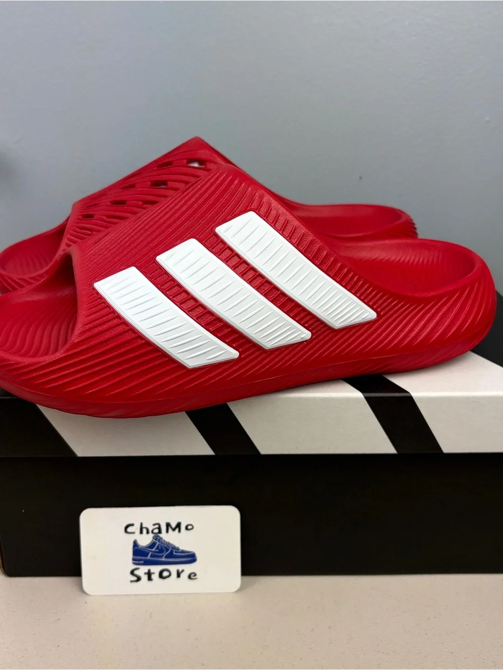Adidas Purechill Slide Comfortable Slip On Scarlet Red  White KI0063 Size